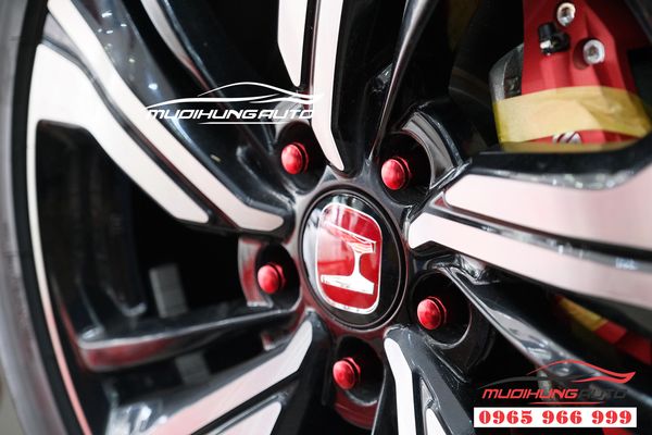 Bộ ốc take 20 nắp chụp  bảo vệ lazang ô tô màu đỏ 03