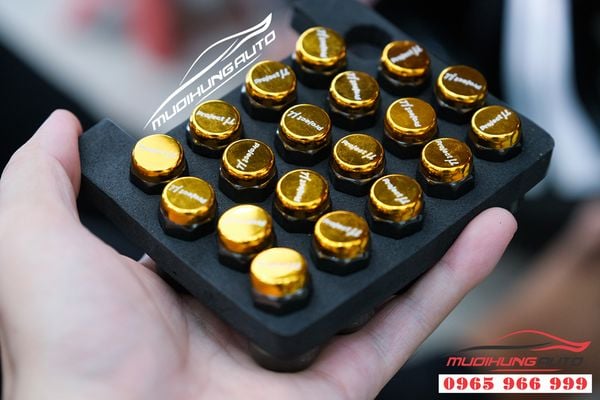 Bộ ốc take 20 nắp chụp  bảo vệ lazang ô tô màu vàng 04