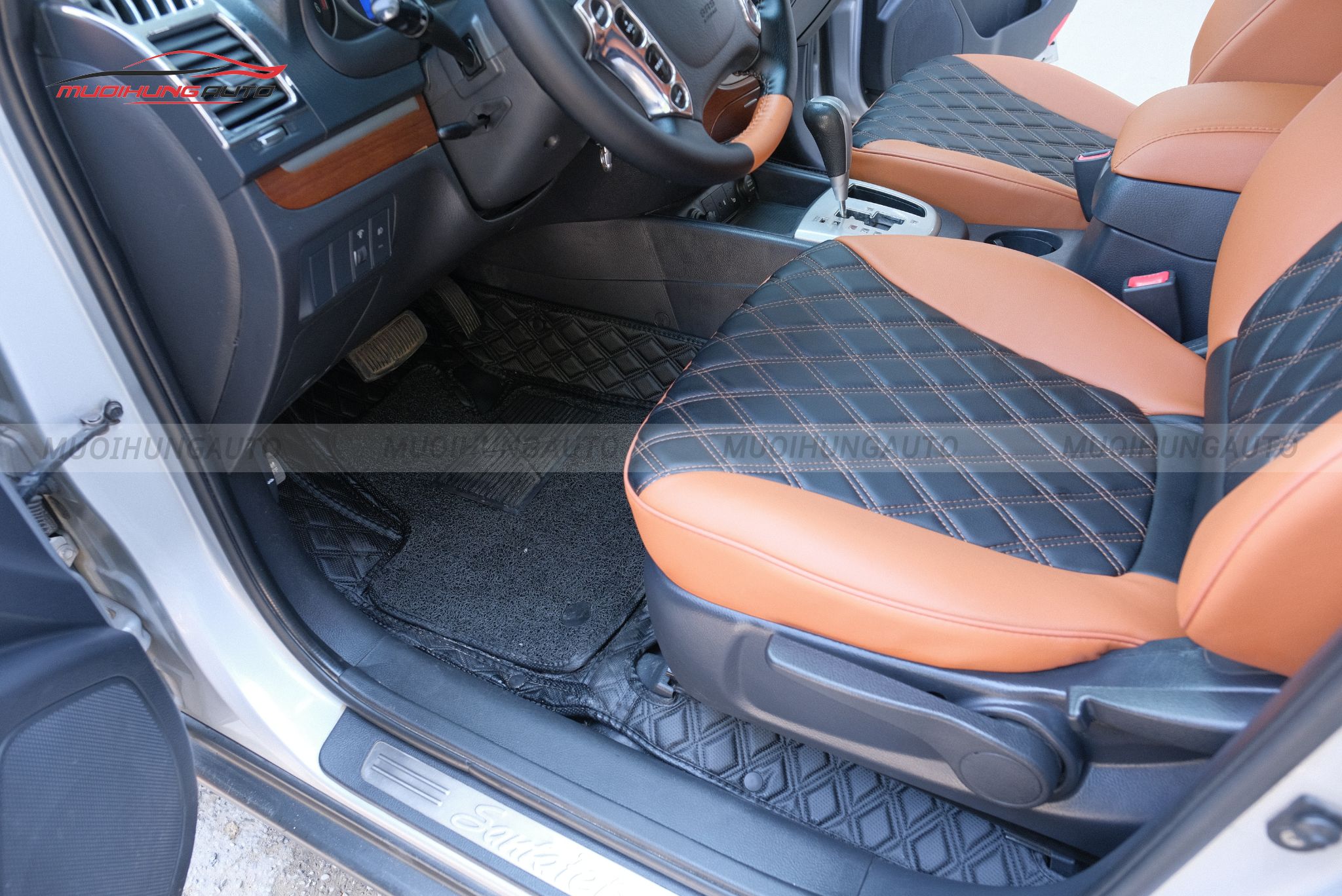 Bọc ghế da cho Hyundai SantaFe 2019