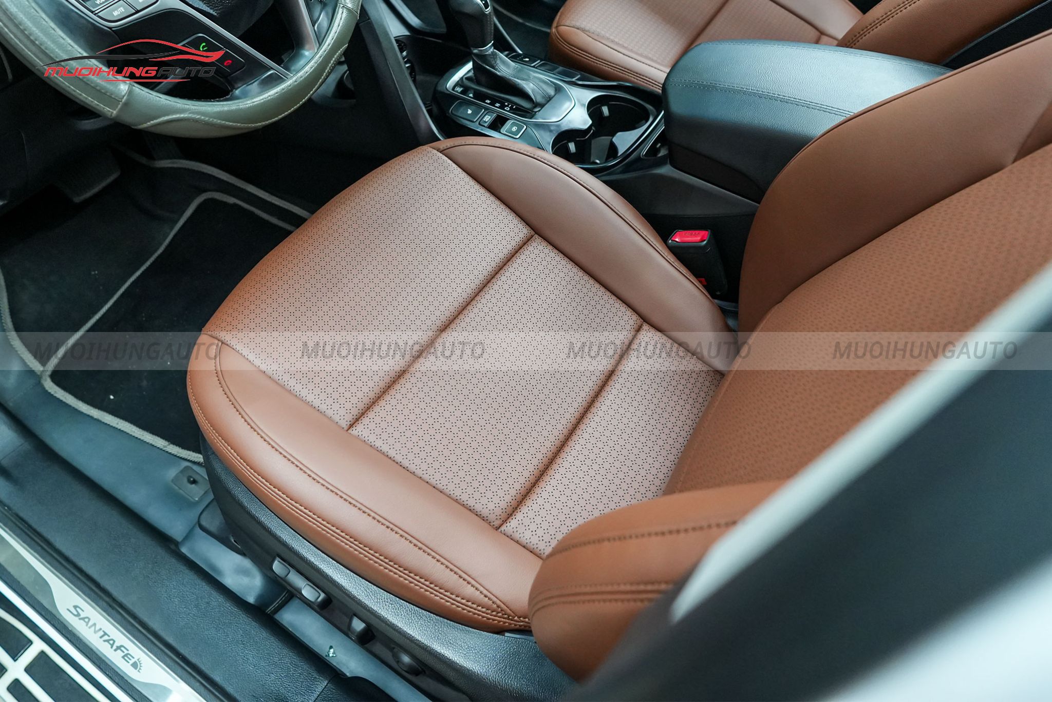 Bọc ghế da Hyundai SantaFe 2014