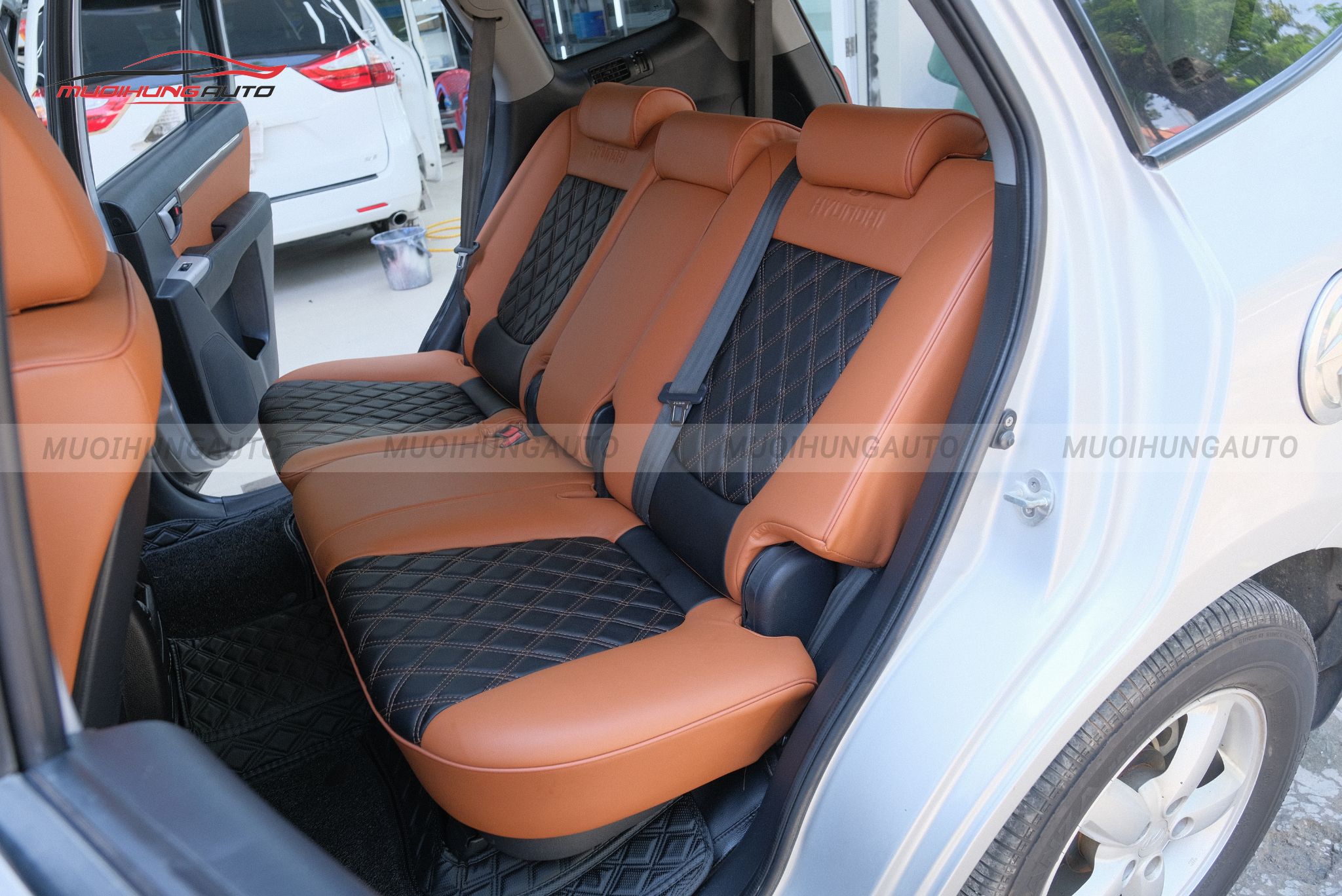 Bọc ghế da Hyundai SantaFe 2019
