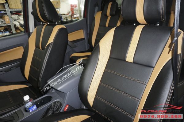 Bọc ghế da  thay đổi màu nội thất Ford Ranger giá rẻ 11