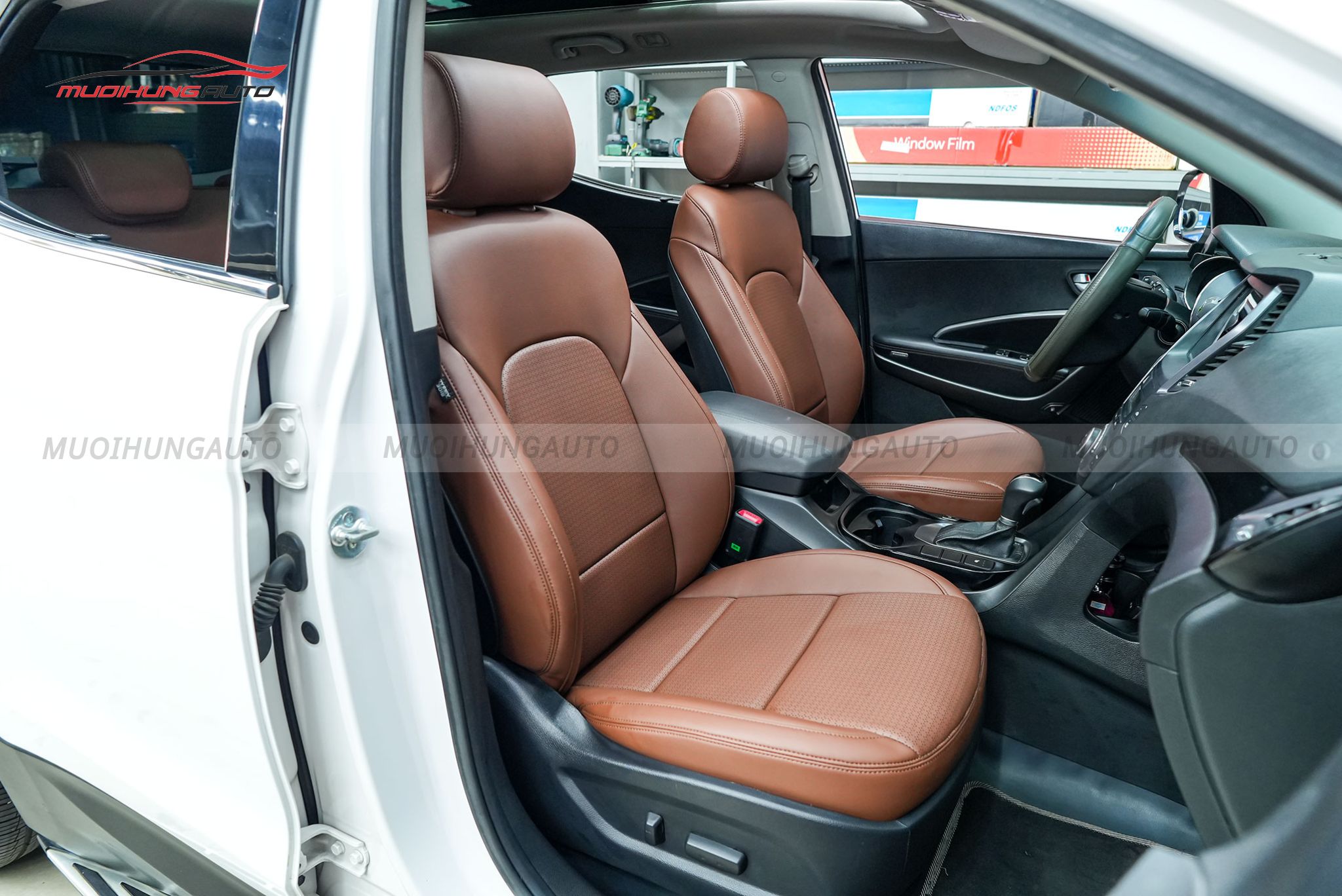 Bọc ghế da xe Hyundai SantaFe 2014
