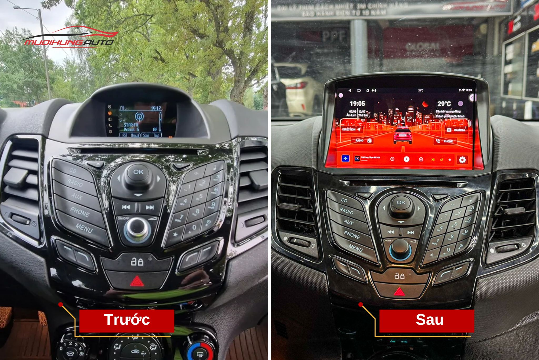 Lắp Màn Hình Zestech Z18 Cho Xe Ford Fiesta 2010