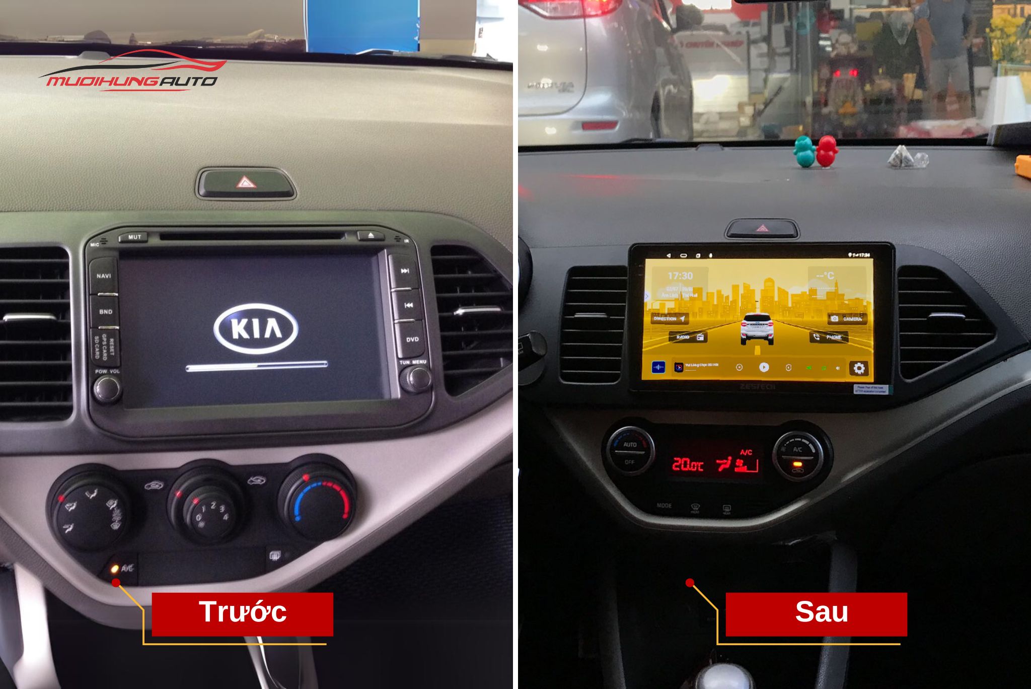 Lắp Màn Hình Zestech Z18 Cho Xe Kia Morning 2017