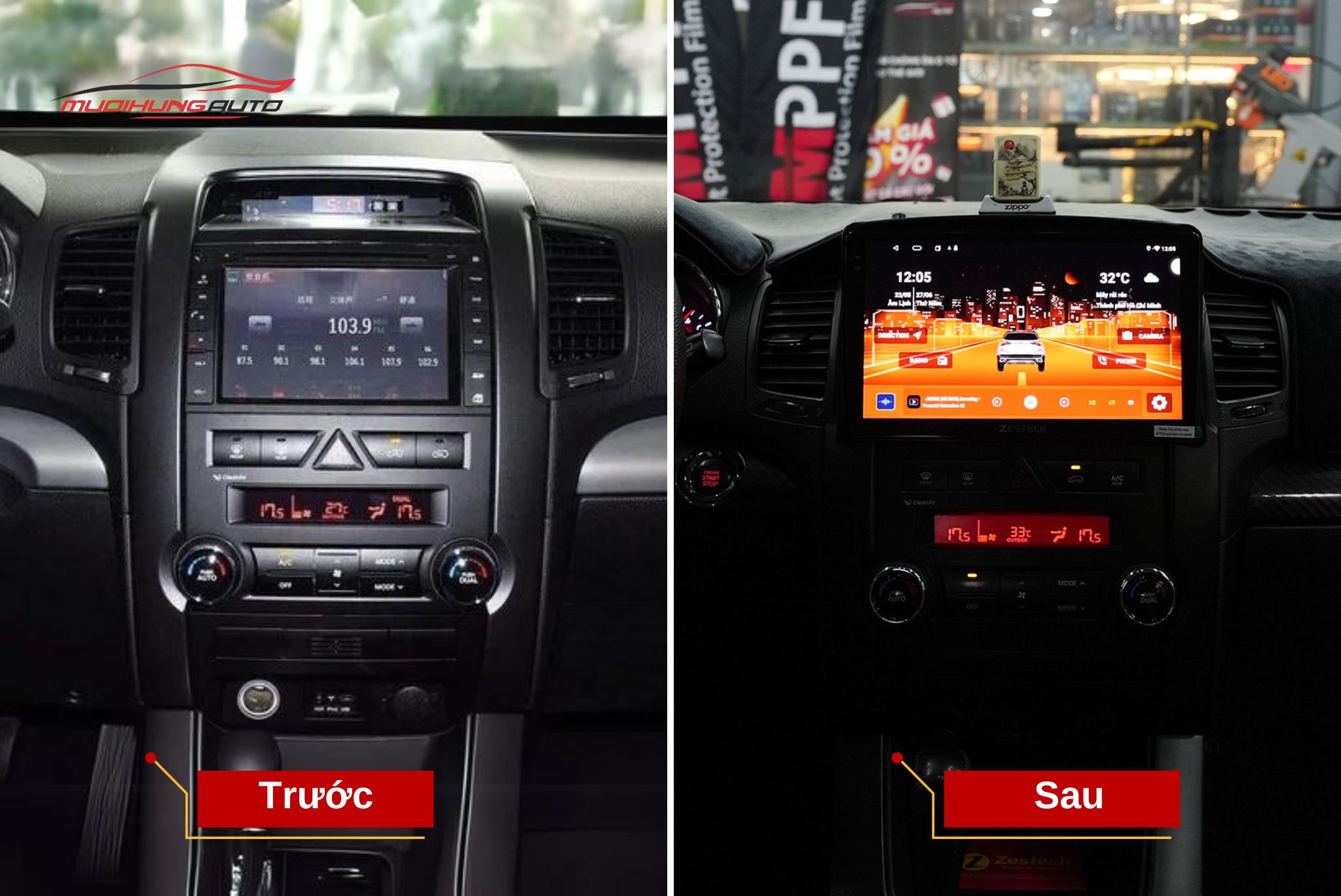 Lắp Màn Hình Zestech Z18 Cho Xe Kia Sorento 2011