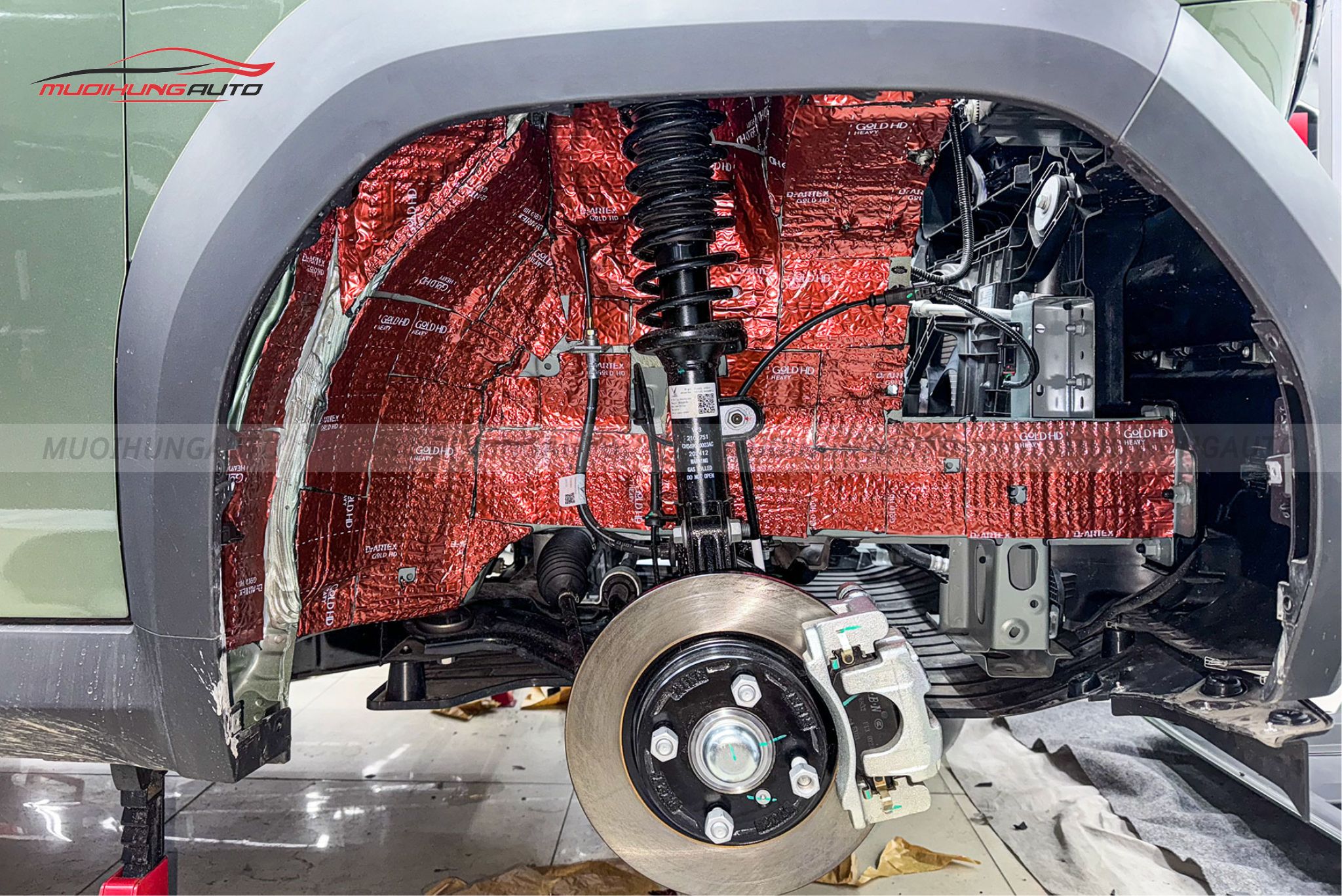 Cách âm 4 hốc bánh Vinfast VF3 2025