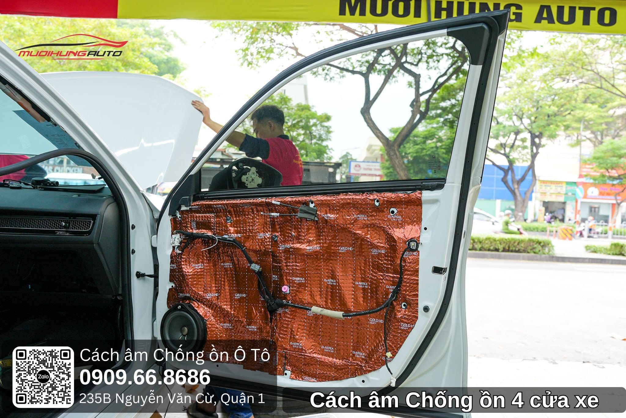 Cách âm chống ồn 4 cửa xe