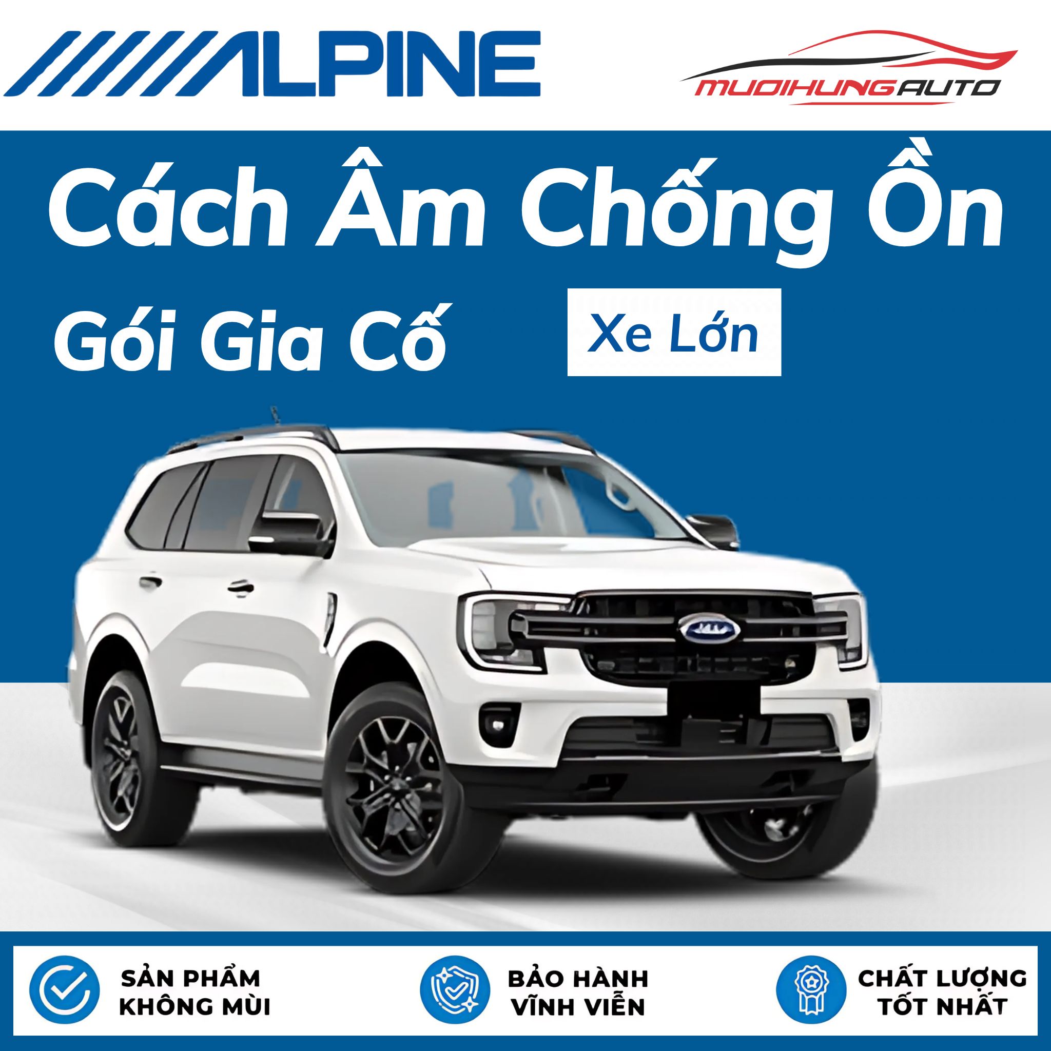 Cách âm chống ồn Alpine Gói gia cố - Xe lớn