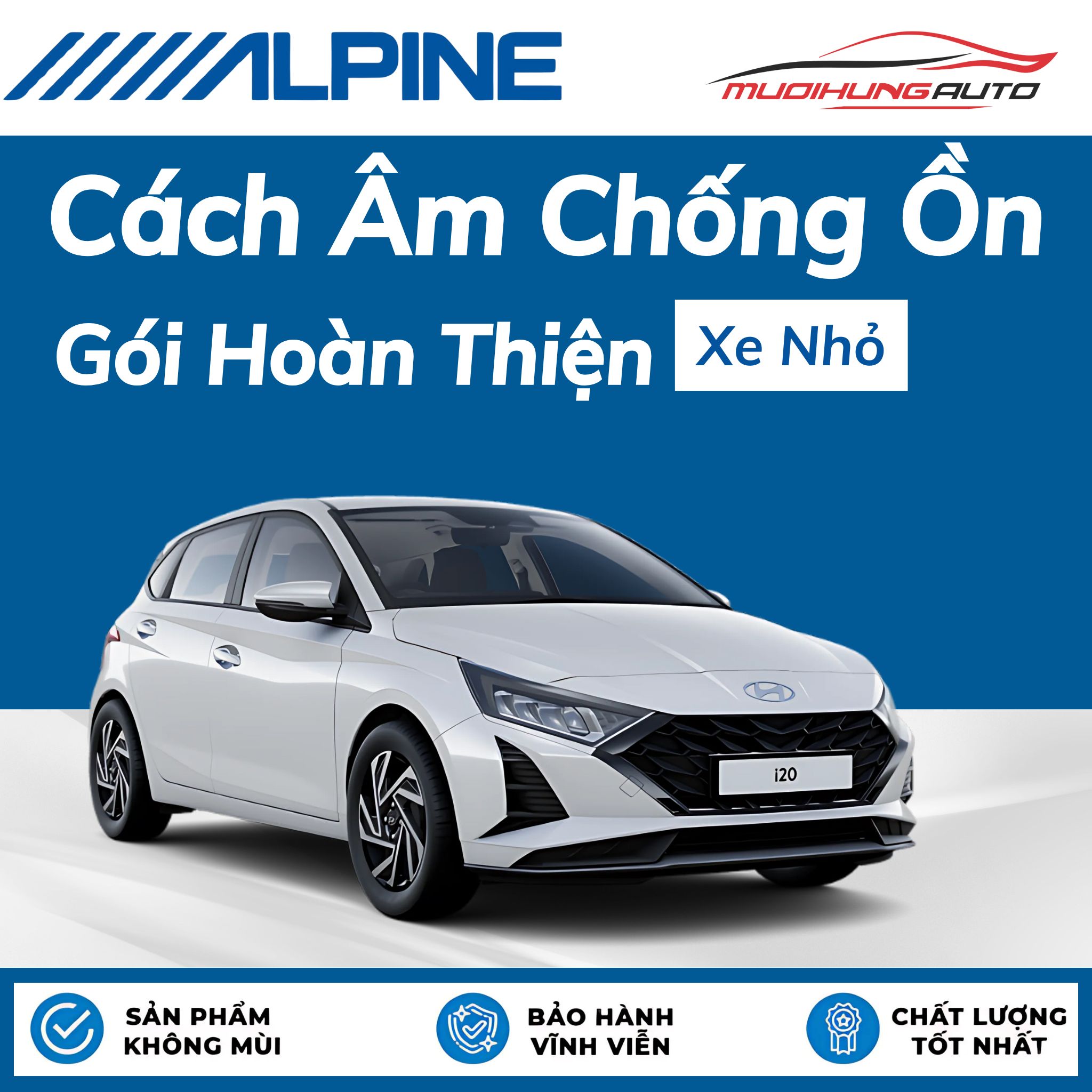 Cách âm chống ồn Alpine Gói Hoàn Thiện - Xe nhỏ