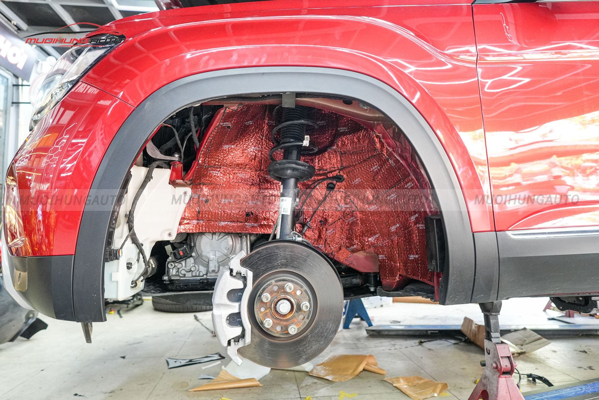 Cách âm chống ồn hốc bánh cho Volkswagen Teramont 2023