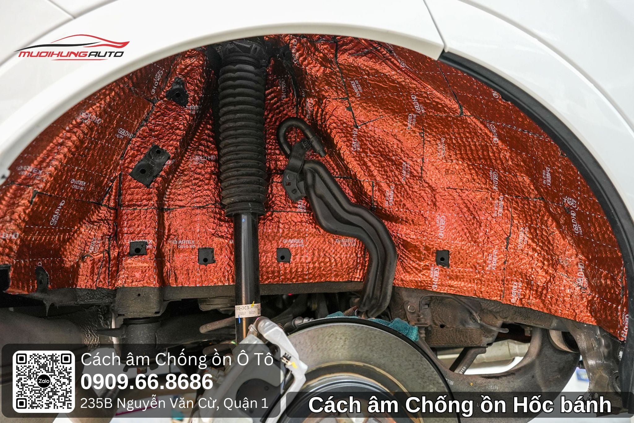 cách âm chống ồn hốc bánh ô tô