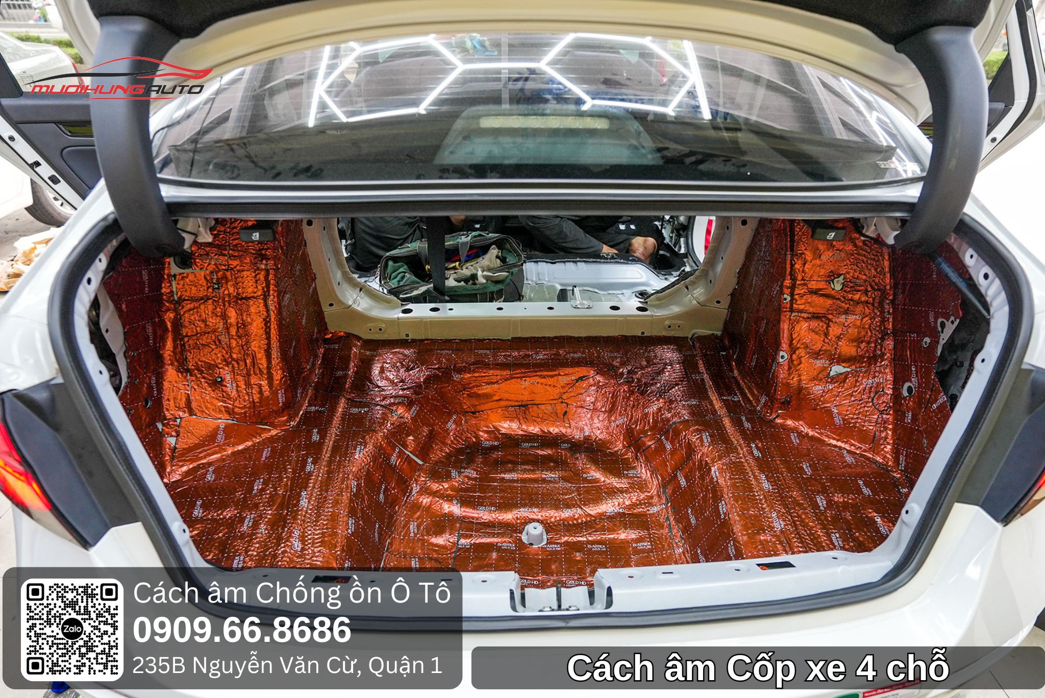 Cách âm Cốp xe 4 chỗ