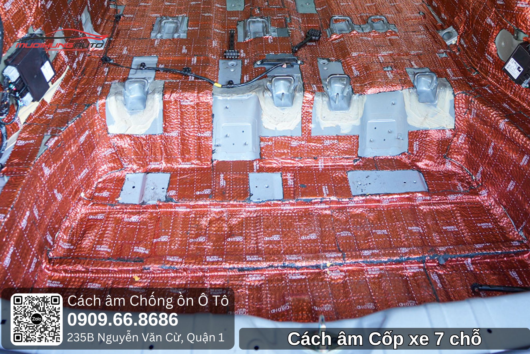 Cách âm cốp xe 7 chỗ