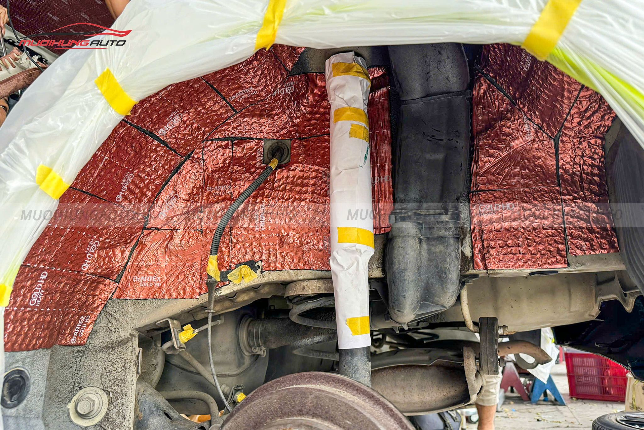 Cách âm hốc bánh cho xe Kia Morning 2013