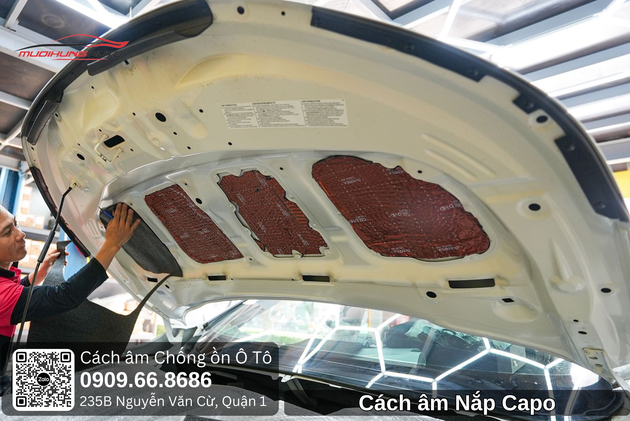 Cách âm nắp Capo ô tô 4 chỗ