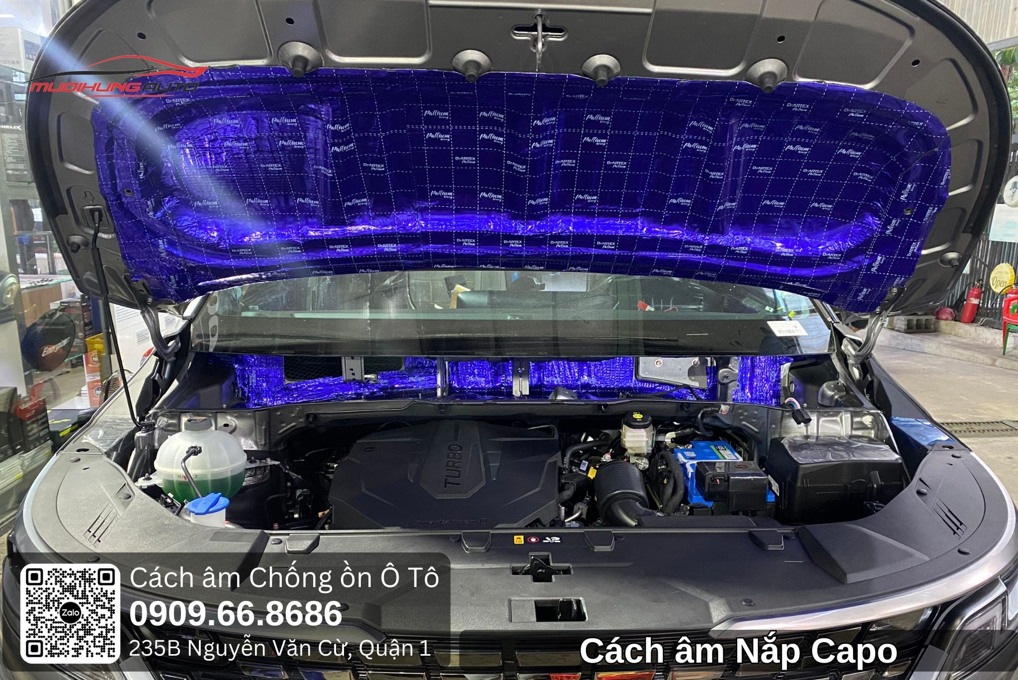 Cách âm nắp capo ô tô 7 chỗ