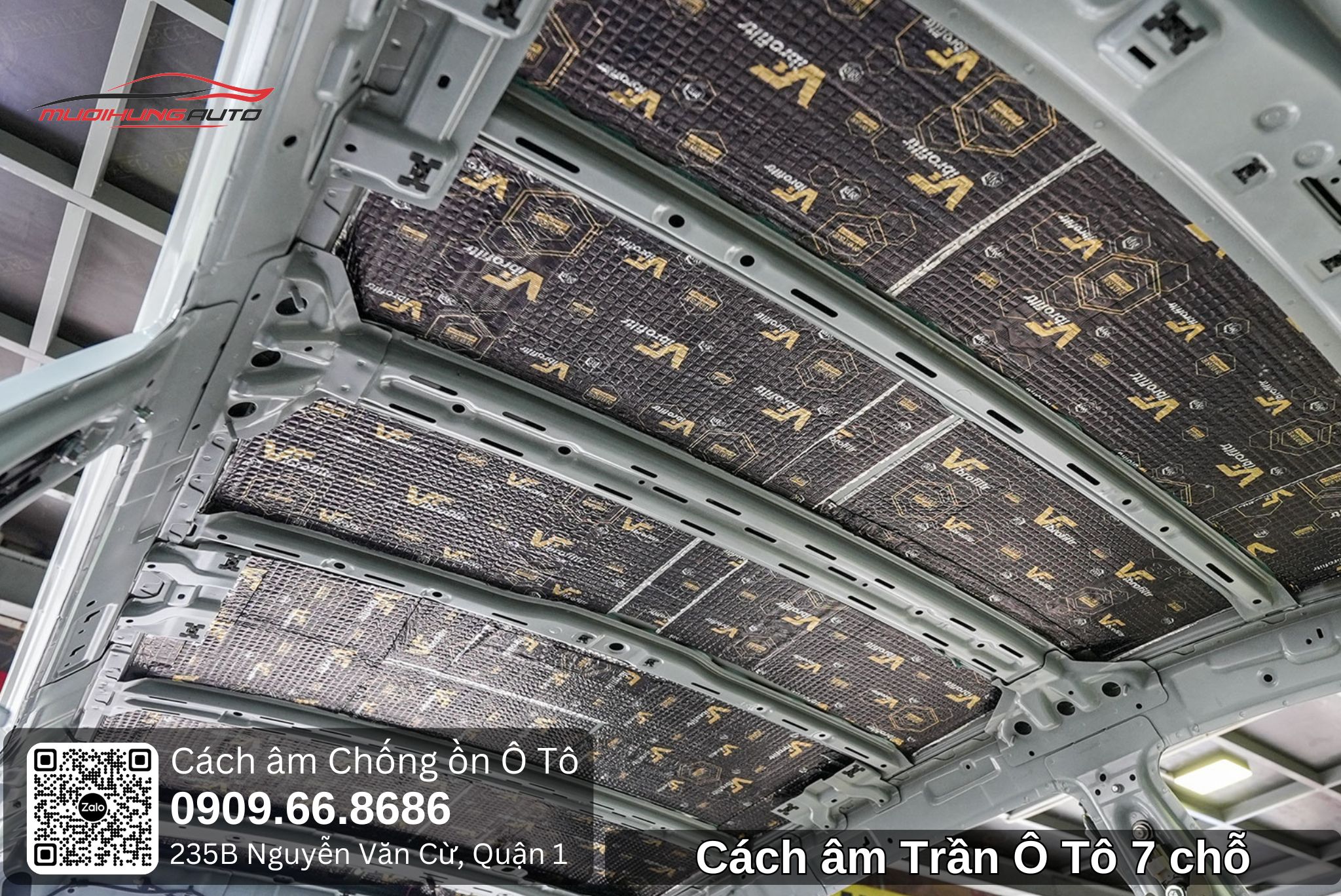 Cách âm trần ô tô 7 chỗ