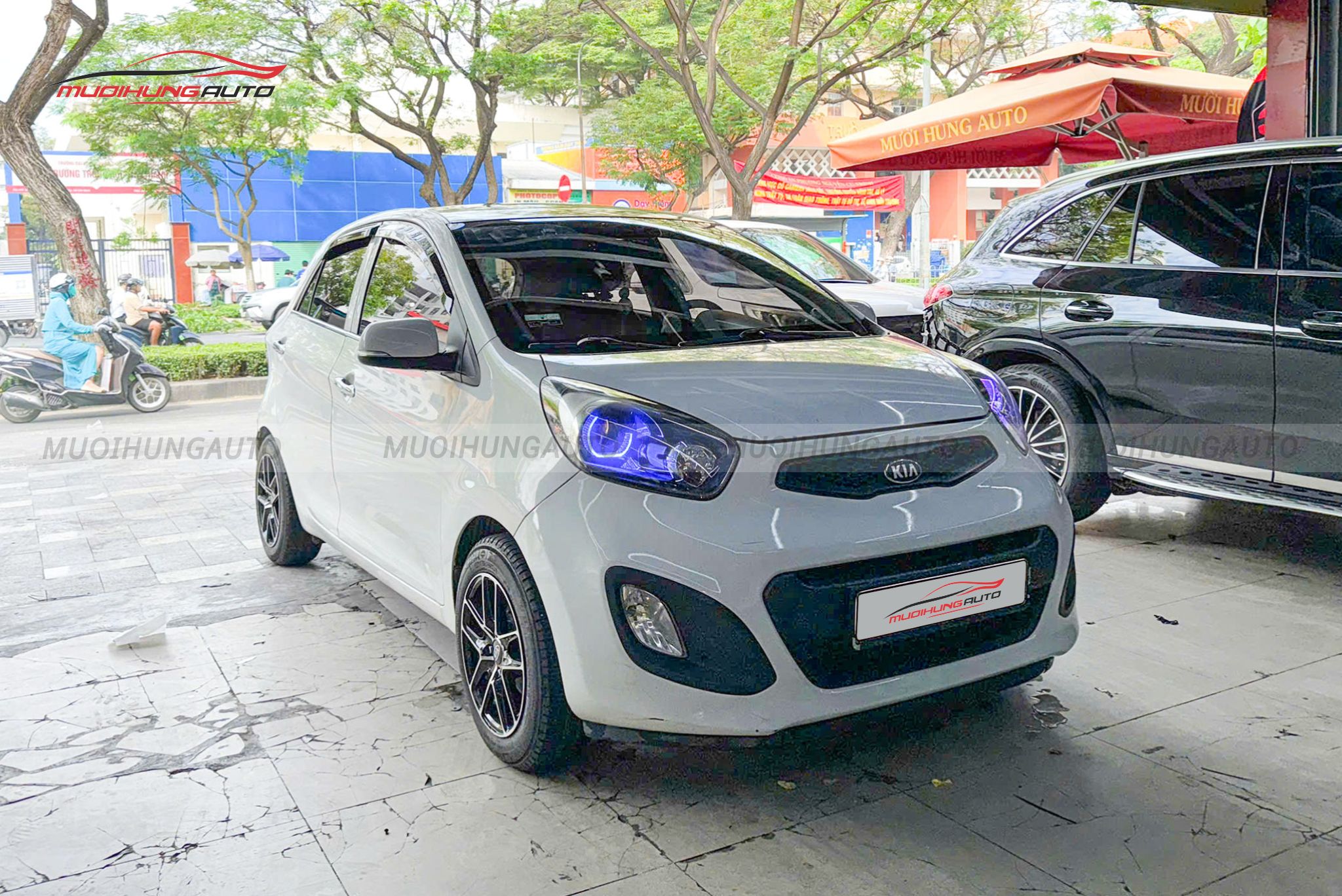 Cách âm trần xe Kia Morning 2013