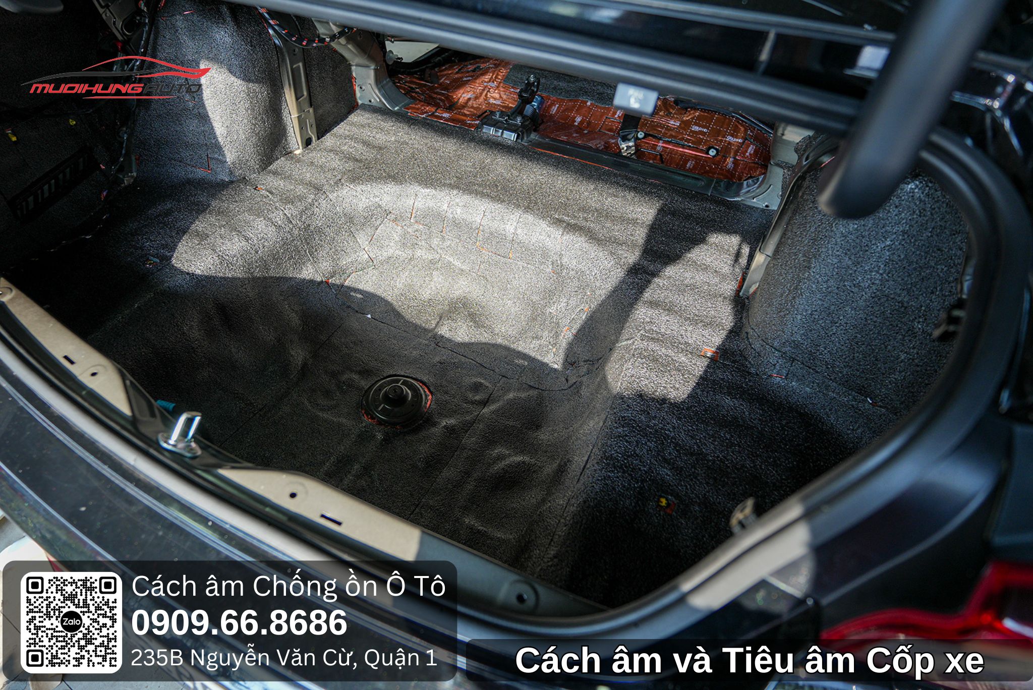 Cách âm và tiêu âm cốp xe