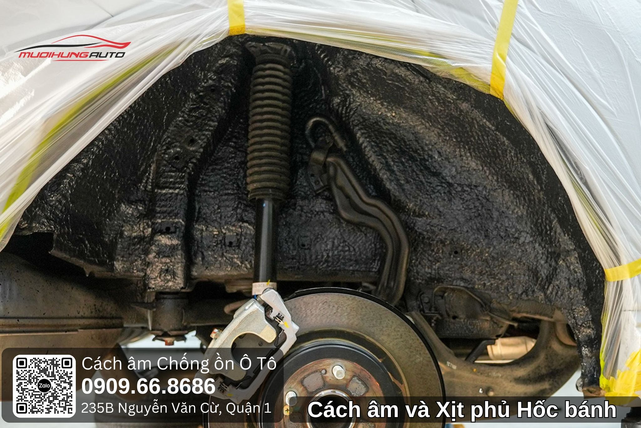 Cách âm và xịt phủ hốc bánh