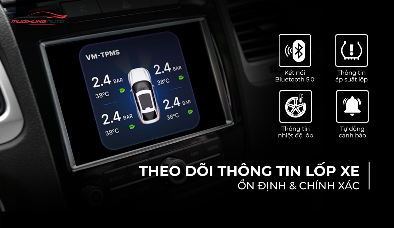 Cảm biến áp suất lốp BT10 van ngoài