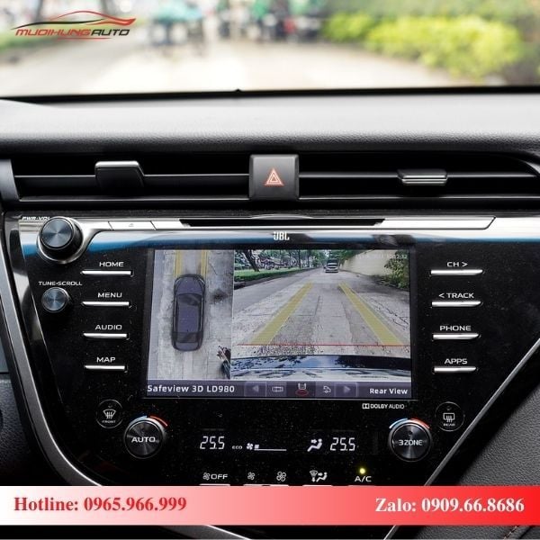 Camera 360 cho xe Toyota Camry 2019-2021 ghi hình góc rộng