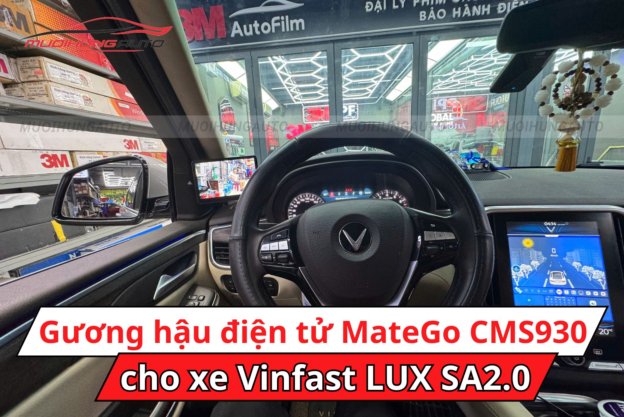 Camera gương hậu điện tử Matego CMS930 cho xe Vinfast LUX SA2.0