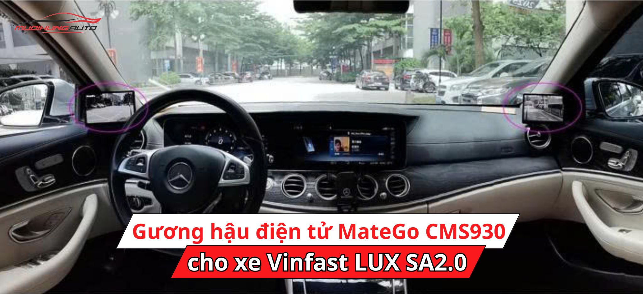 Camera gương hậu điện tử Matego CMS930 xe Vinfast LUX SA2.0
