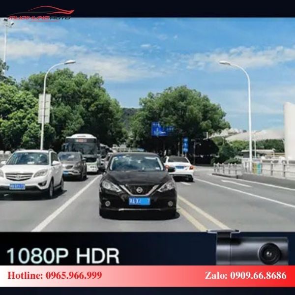 Camera hành trình 70mai A810 ghi hình phía sau xe với chế độ HDR