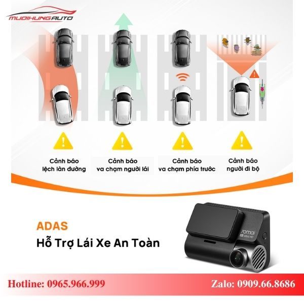 Camera hành trình Xiaomi 70mai A810 tích hợp hệ thống lái xe an toàn ADAS