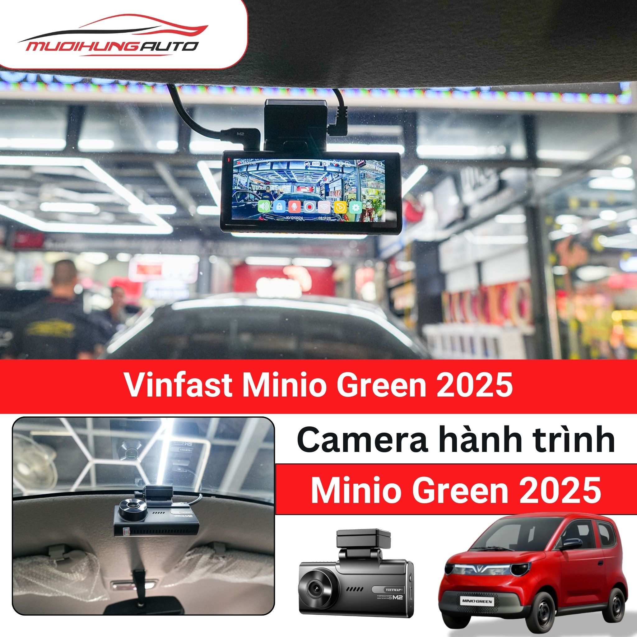 Camera hành trình cho xe Vinfast Minio Green