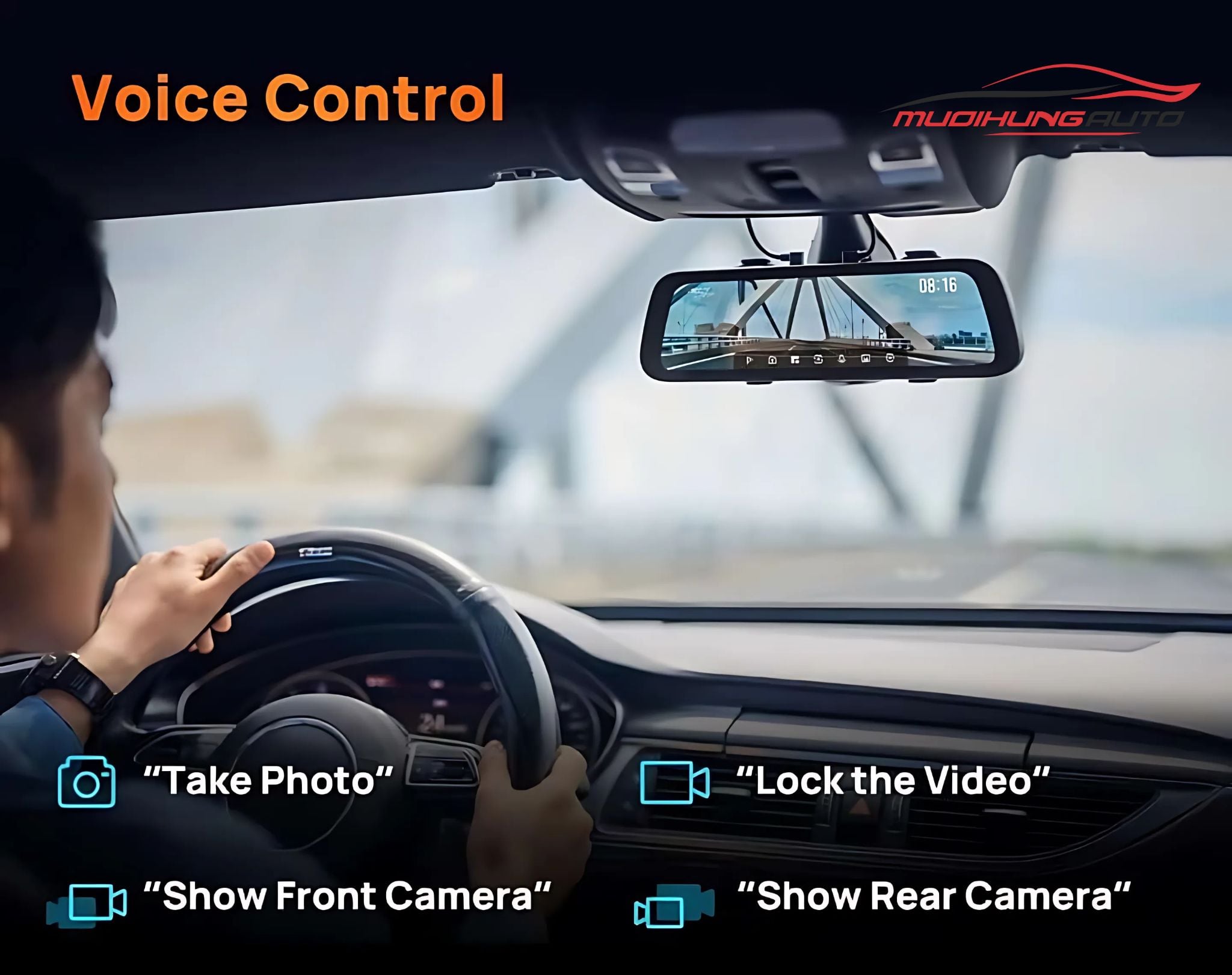 Camera hành trình dạng gương 70mai S500