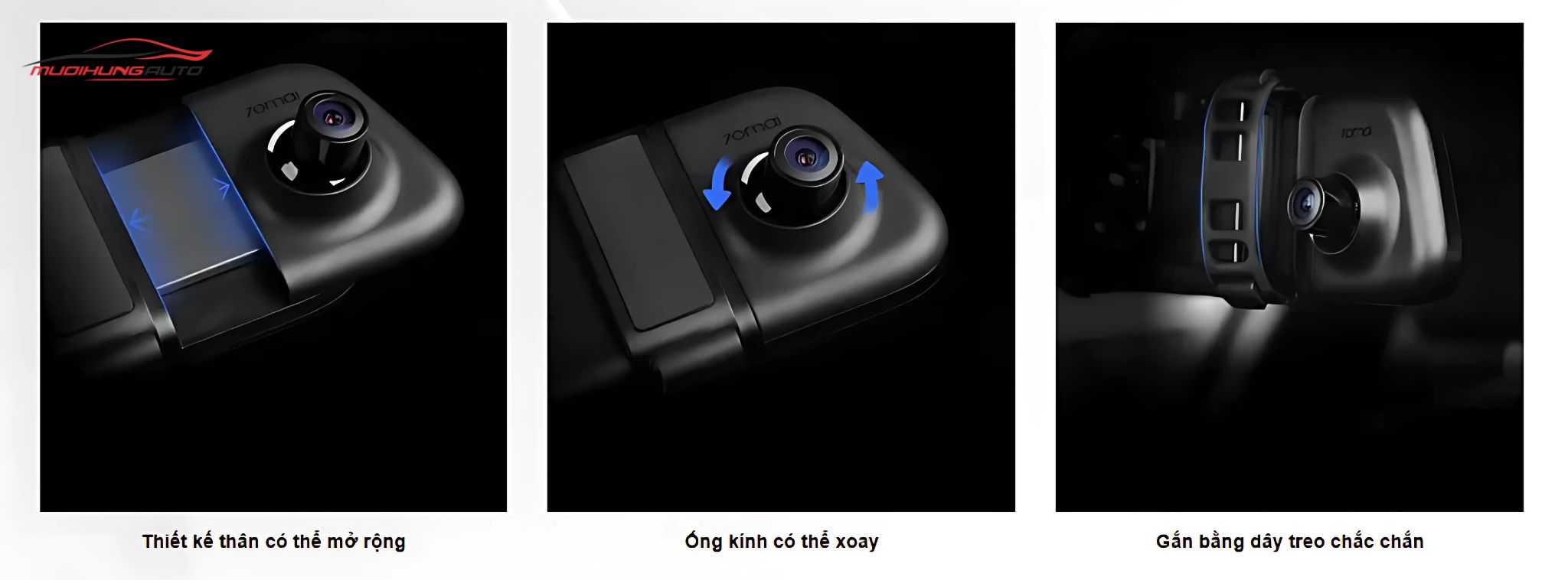 Camera hành trình kẹp gương 70mai S500