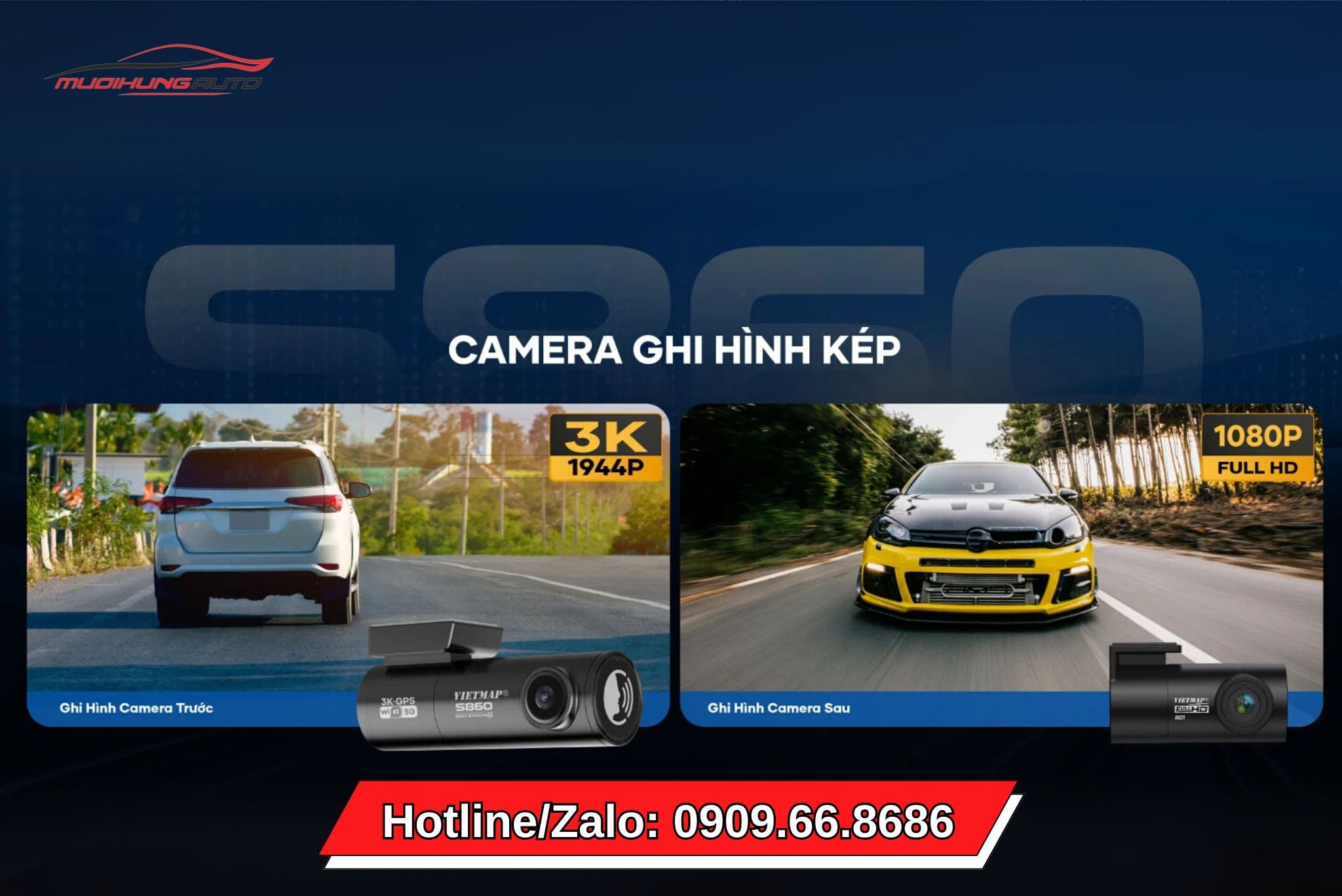 Camera hành trình ô tô Vietmap S860