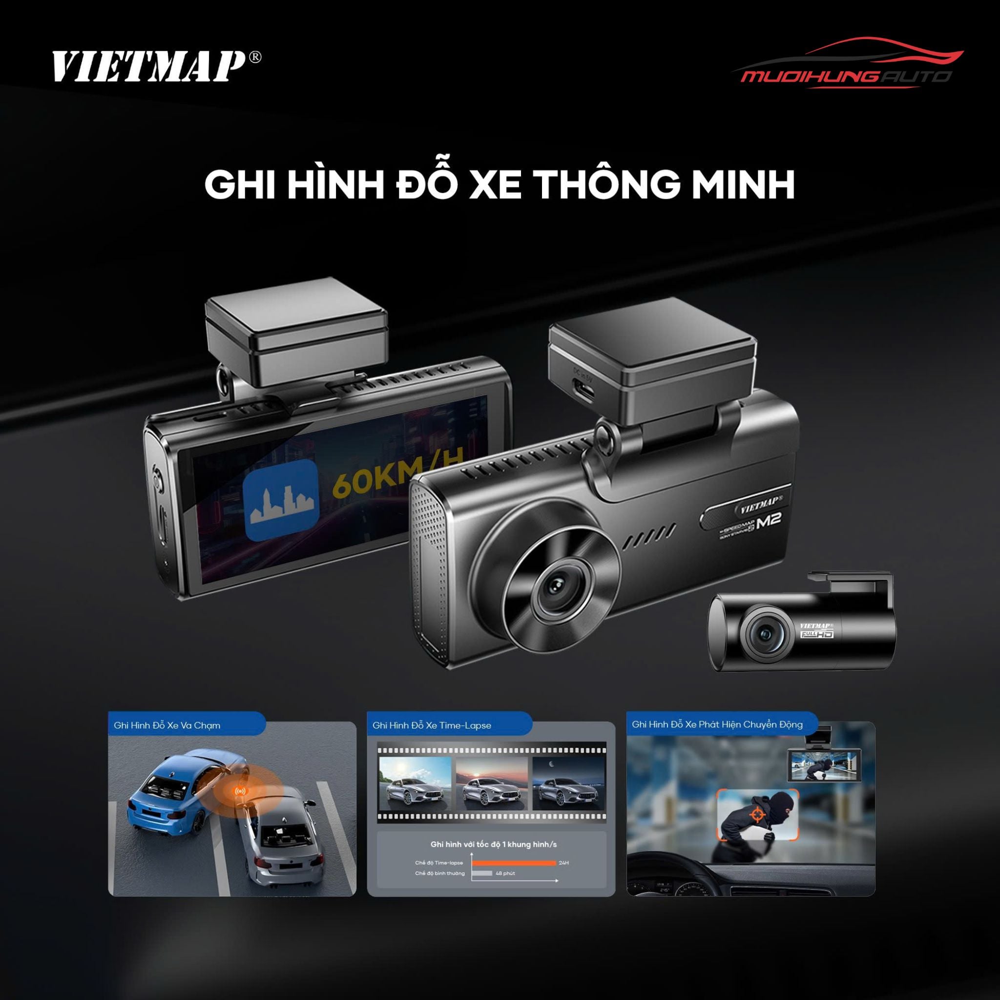 Camera hành trình ô tô Vietmap Speedmap M2