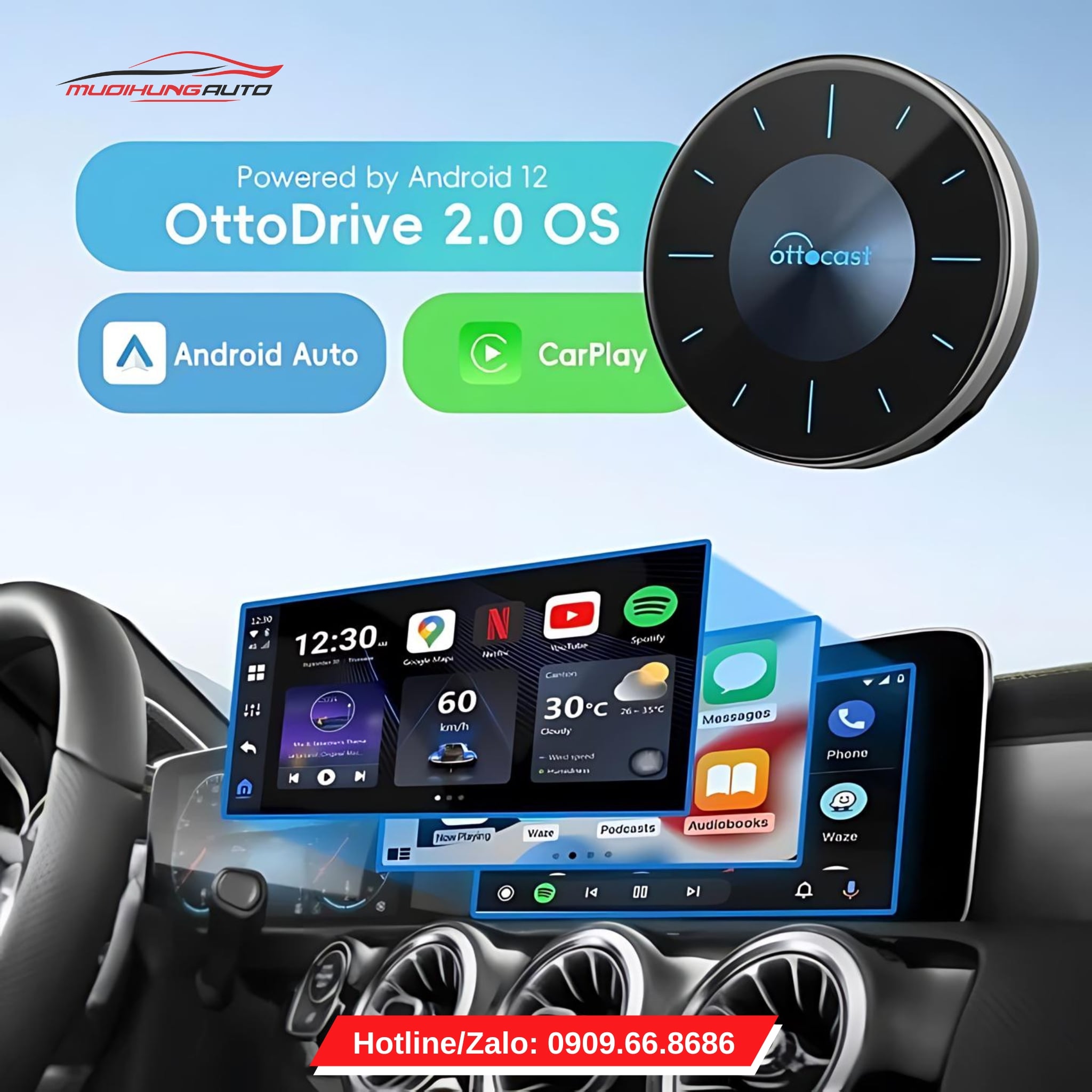 Carplay box cho ô tô Ottocast OttoAIbox P3