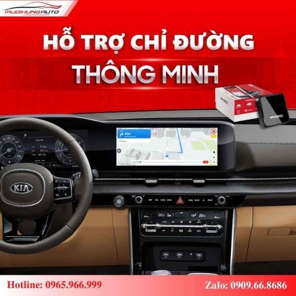 Carplay Box Gotech GB7 hỗ trợ dẫn đường thông minh