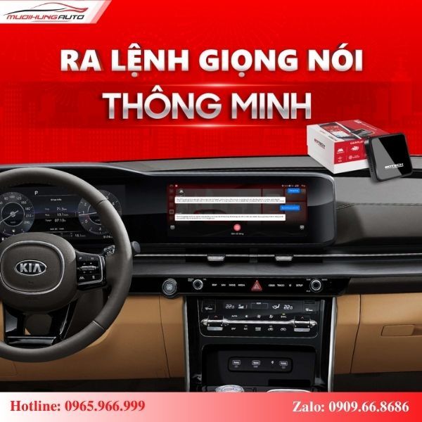 Carplay Box Gotech GB7 ra lệnh giọng nói