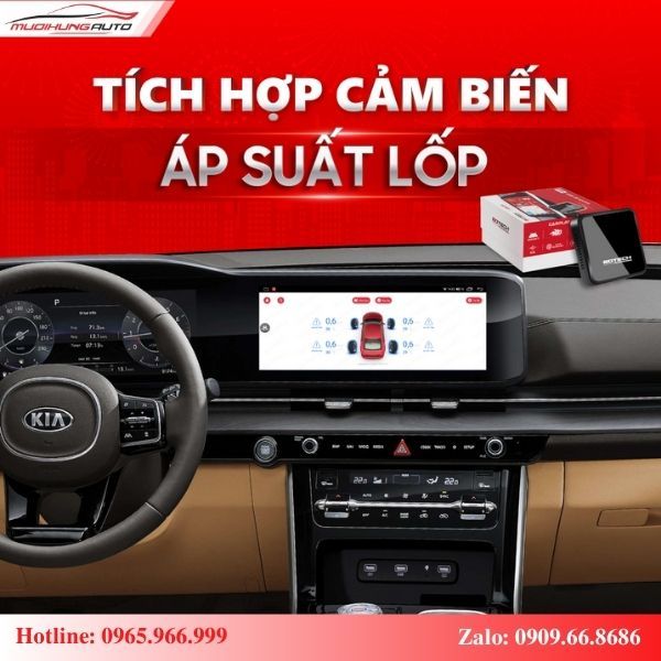 Carplay Box Gotech GB7 tích hợp cảm biến áp suất lốp