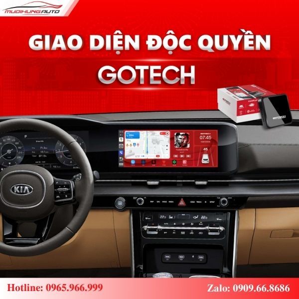 Carplay Box Gotech GB9 có giao diện độc quyền