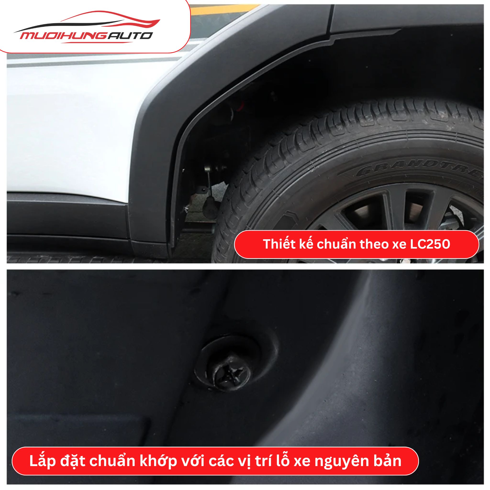 chắn bùn 2 cửa sau bánh xe Toyota Land Cruiser Prado LC250 2025