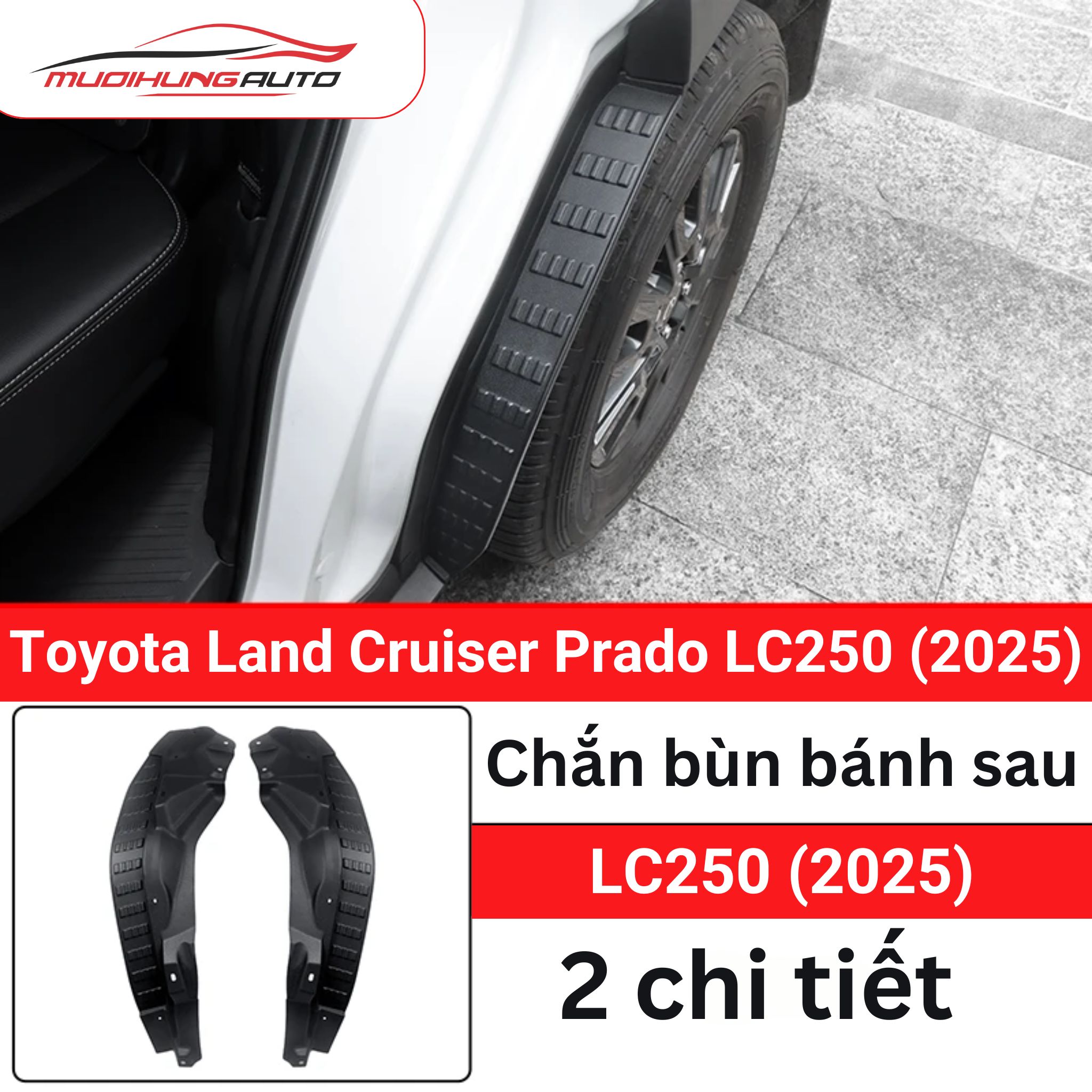 chắn bùn 2 cửa sau ô tô Toyota Land Cruiser Prado LC250 2025