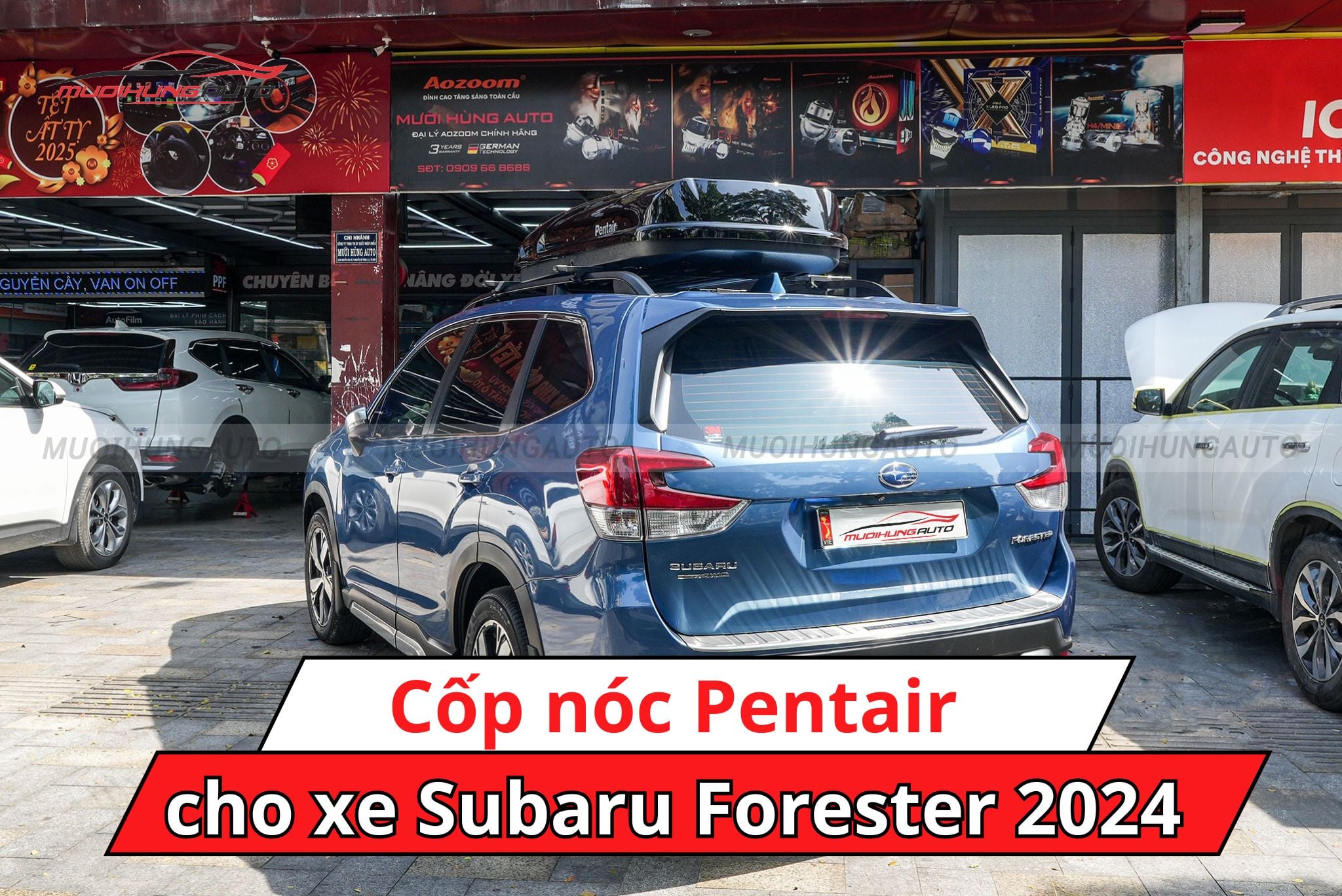 Cốp để đồ nóc xe Pentair cho xe Subaru Forester 2024