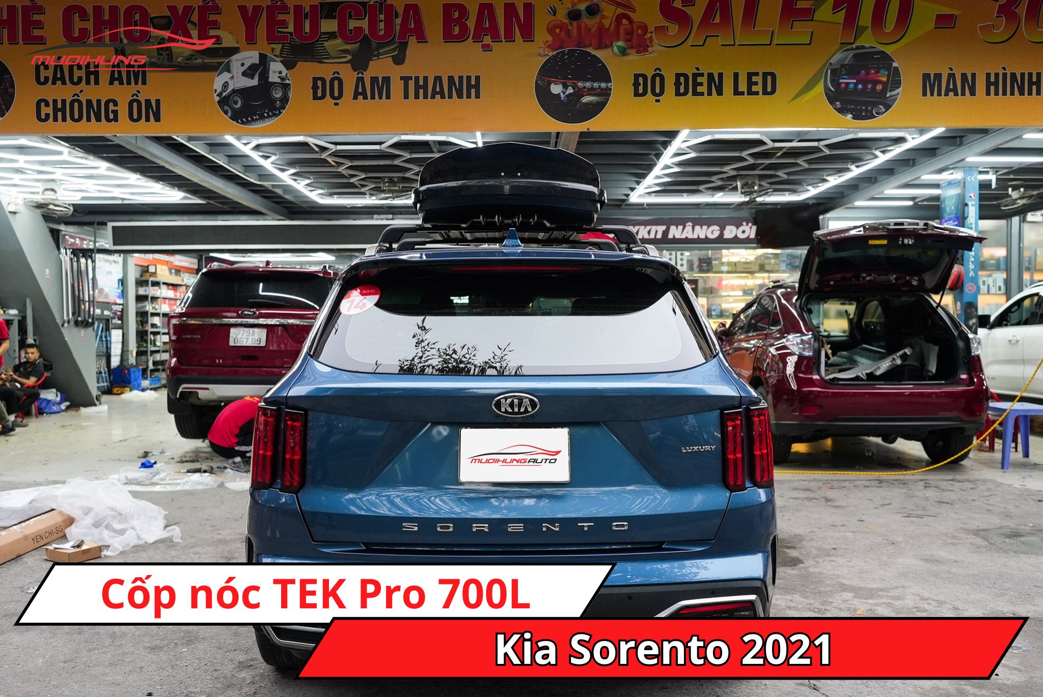 Cốp để đồ nóc xe TEK Pro 700L cho xe Kia Sorento 2021