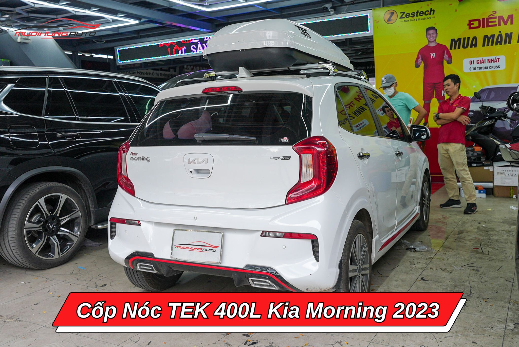 Cốp nóc phi thuyền TEK 400l cho Kia Morning 2023