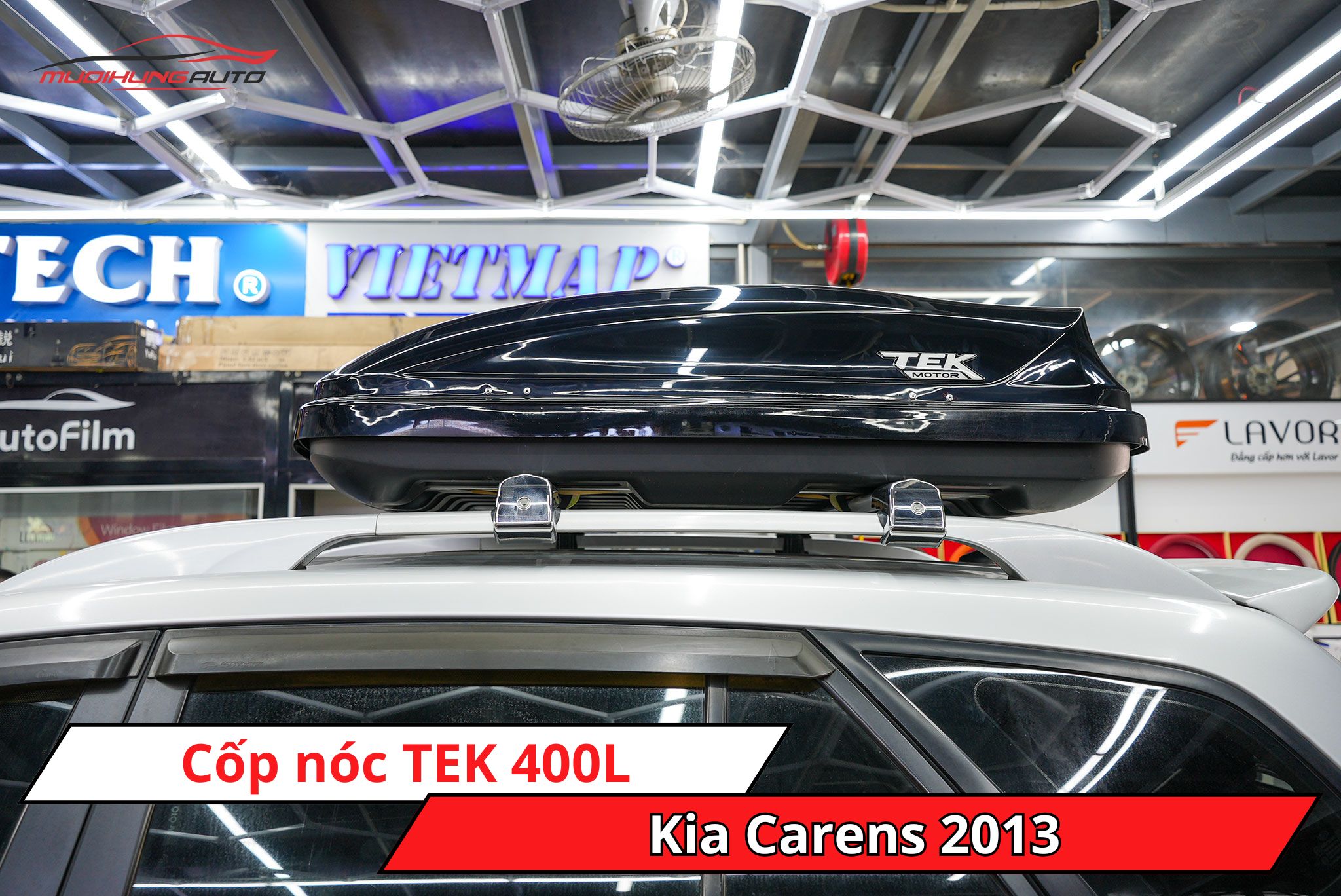 Cốp nóc phi thuyền TEK 400L cho xe Kia Carens 2013