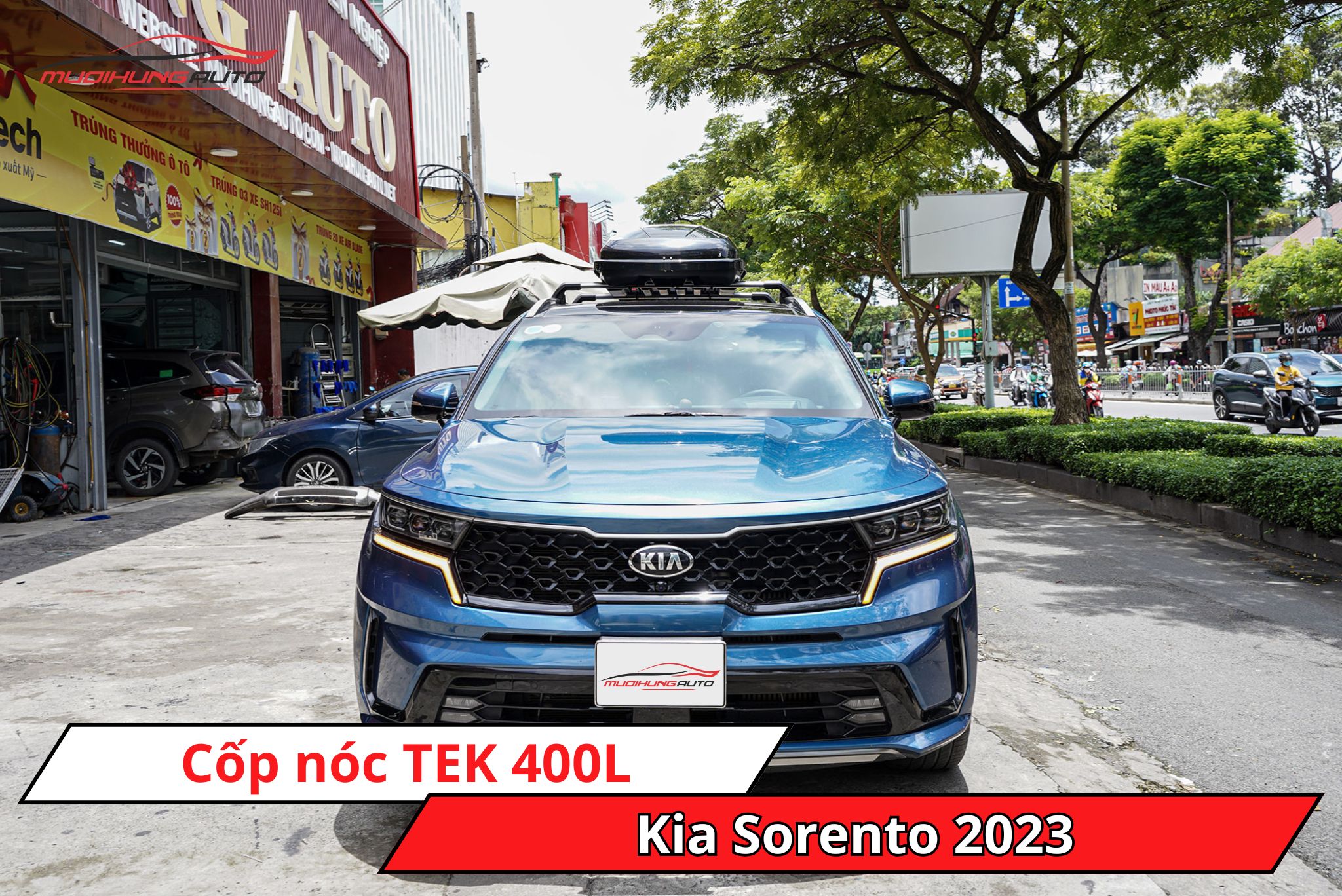 Cốp nóc phi thuyền TEK 400L cho xe Kia Sorento 2023