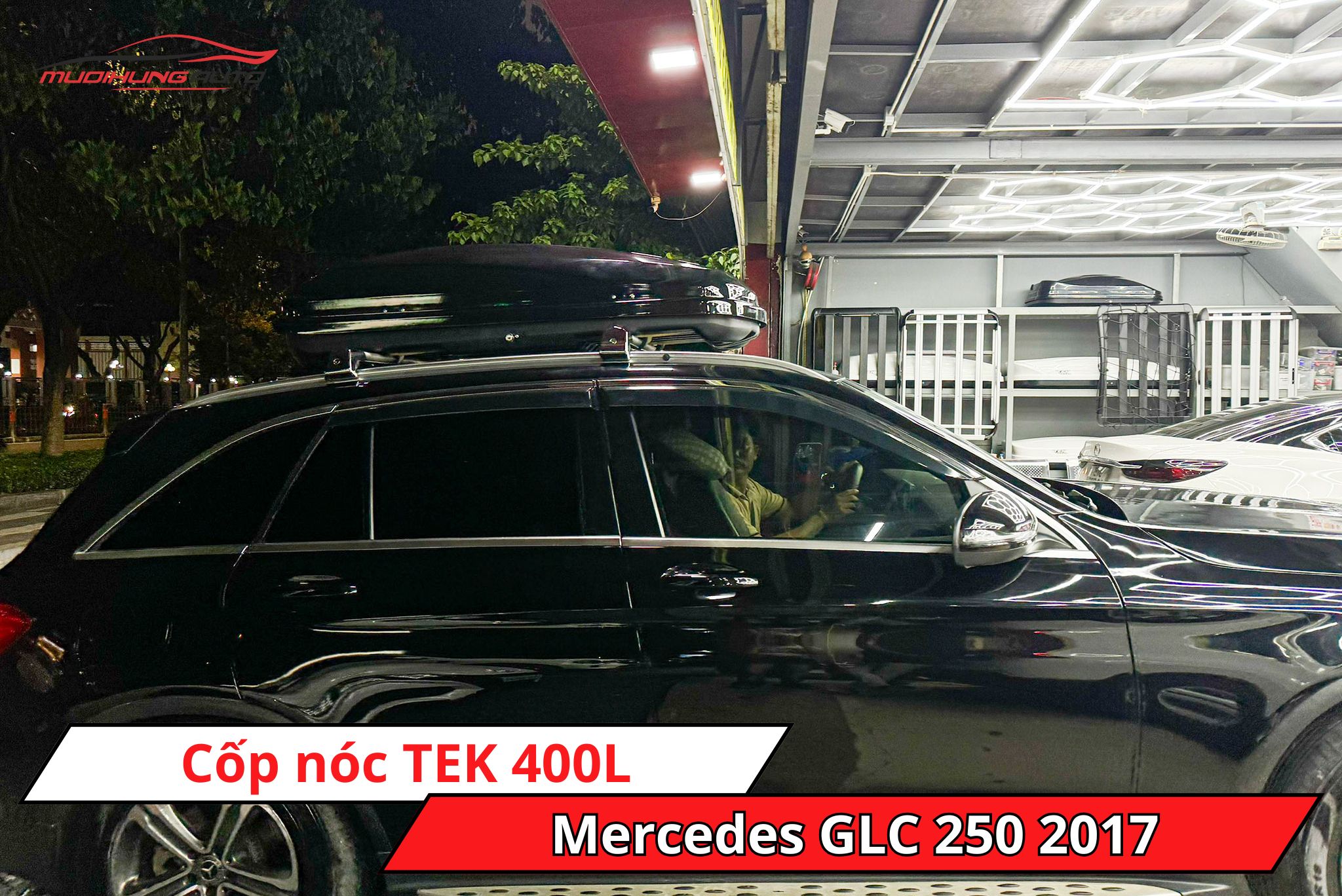 Cốp nóc phi thuyền TEK 400L cho xe Mercedes GLC 250 2017