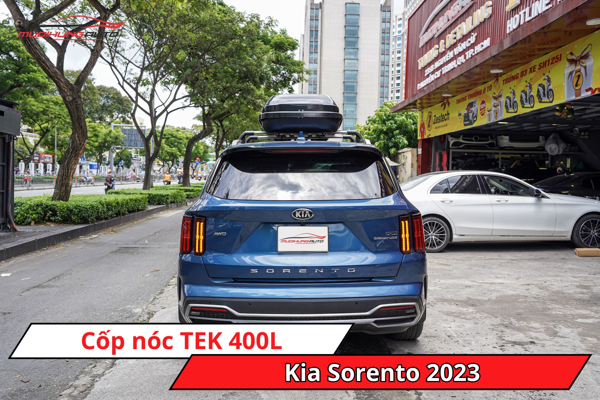 Cốp nóc phi thuyền TEK 400L xe Kia Sorento 2023